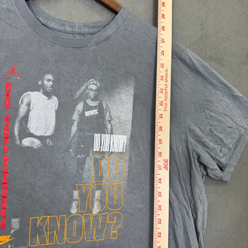 Jordan Spike Lee Mars Blackmon Graphic Shirt Men XL/2XL Gray Streetwear Athletic